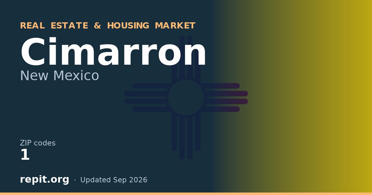 Cimarron, NM real estate and housing market — 1 ZIP code
