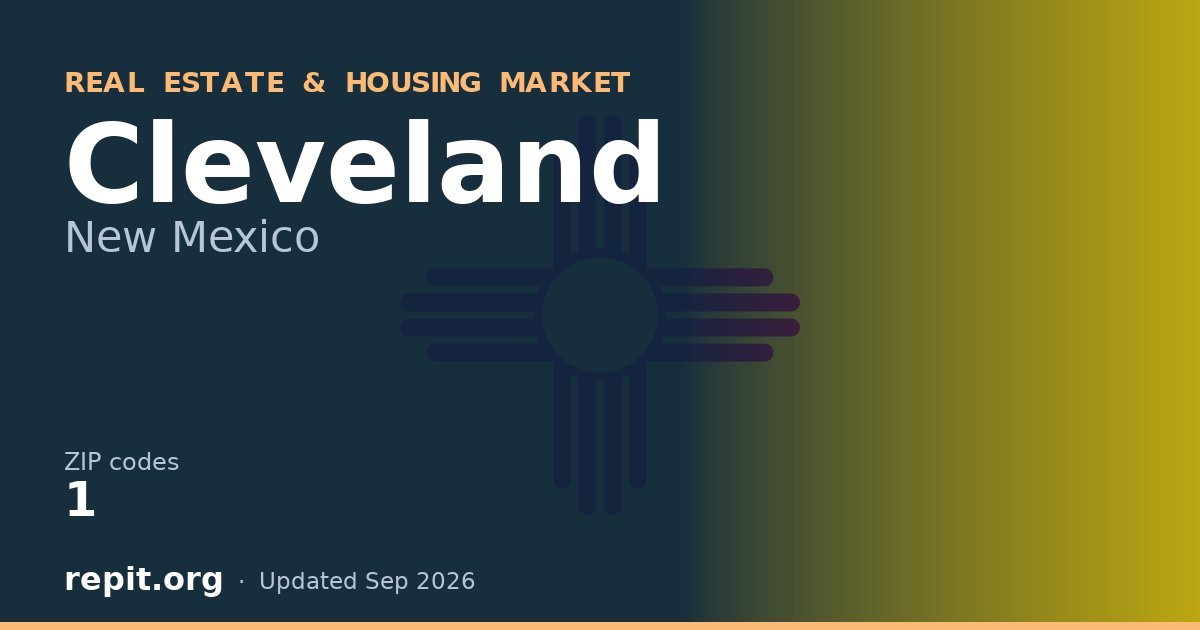 Cleveland, NM real estate and housing market — 1 ZIP code