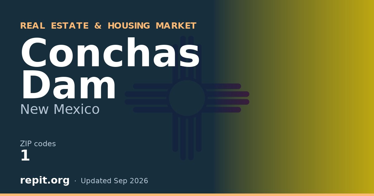 Conchas Dam, NM real estate and housing market — 1 ZIP code