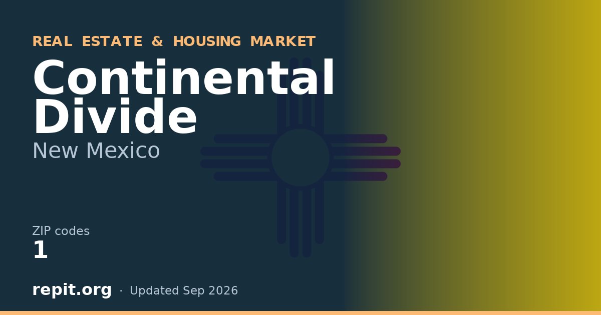 Continental Divide, NM real estate and housing market — 1 ZIP code