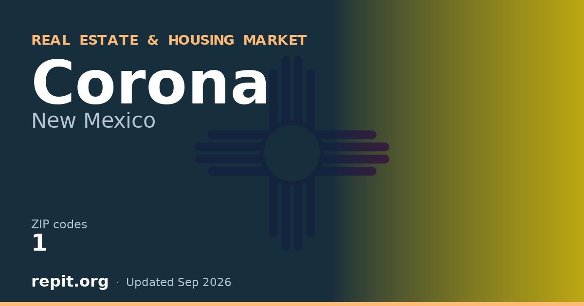 Corona, NM real estate and housing market — 1 ZIP code