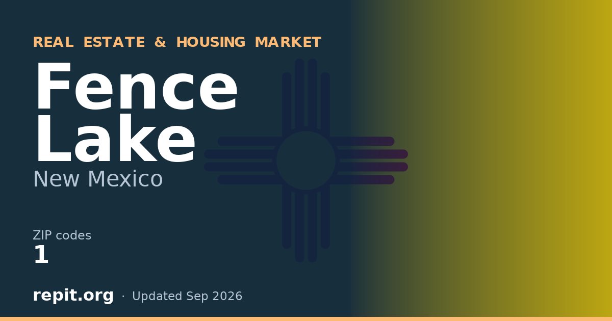 Fence Lake, NM real estate and housing market — 1 ZIP code