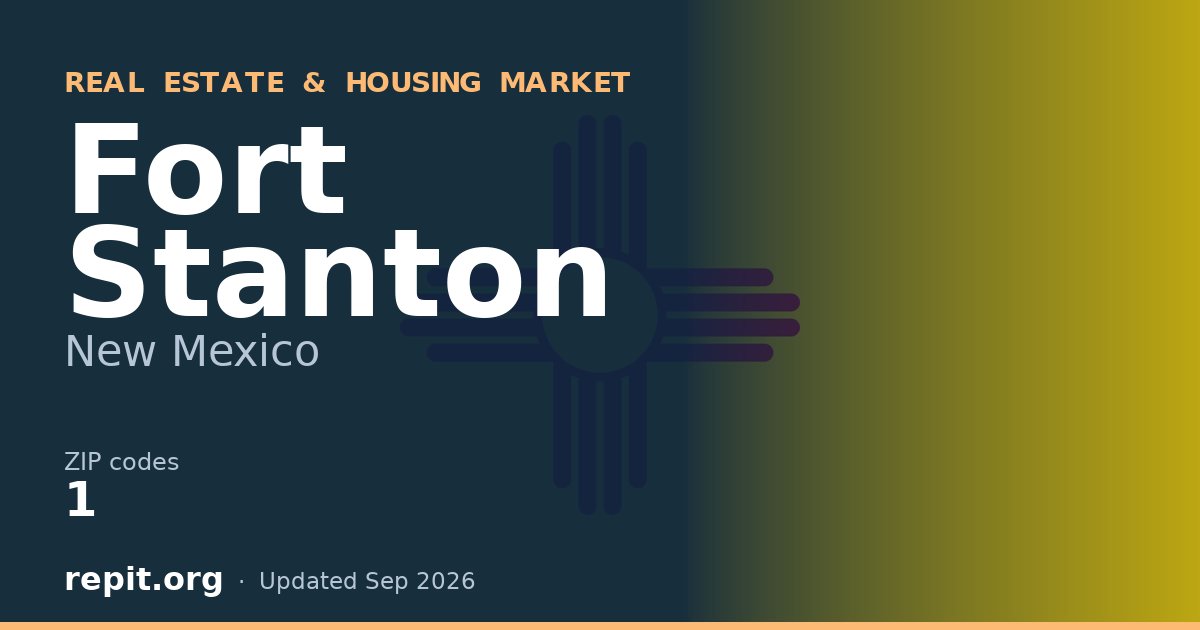 Fort Stanton, NM real estate and housing market — 1 ZIP code