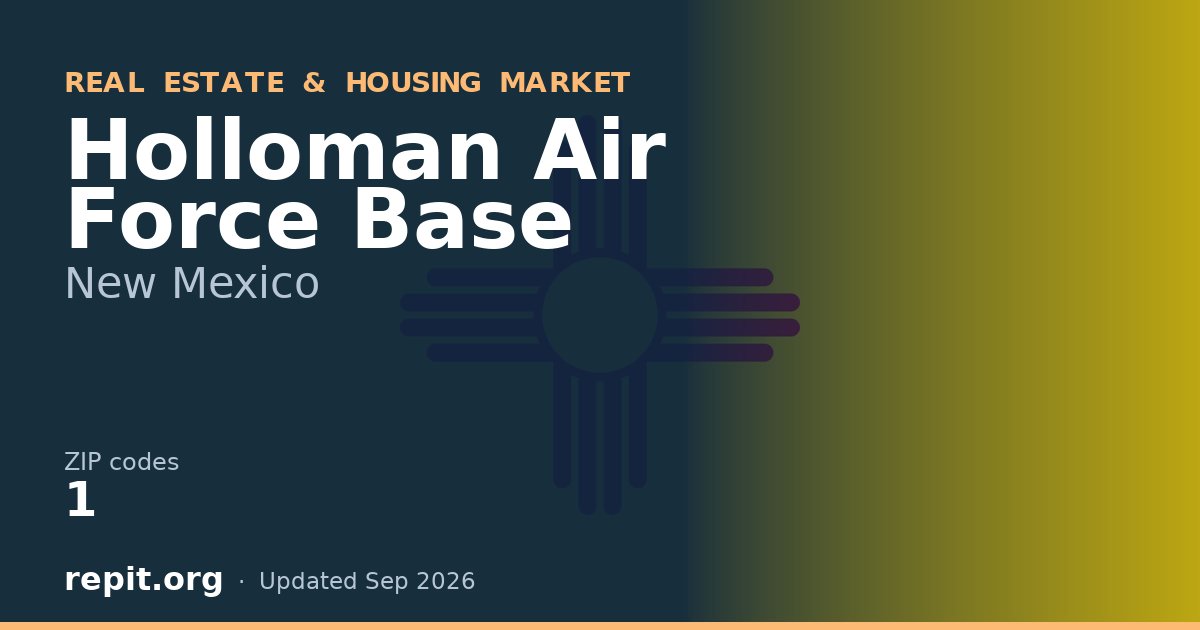 Holloman Air Force Base, NM real estate and housing market — 1 ZIP code