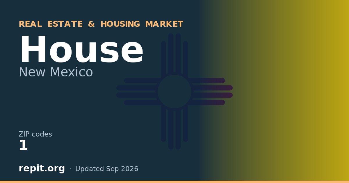 House, NM real estate and housing market — 1 ZIP code