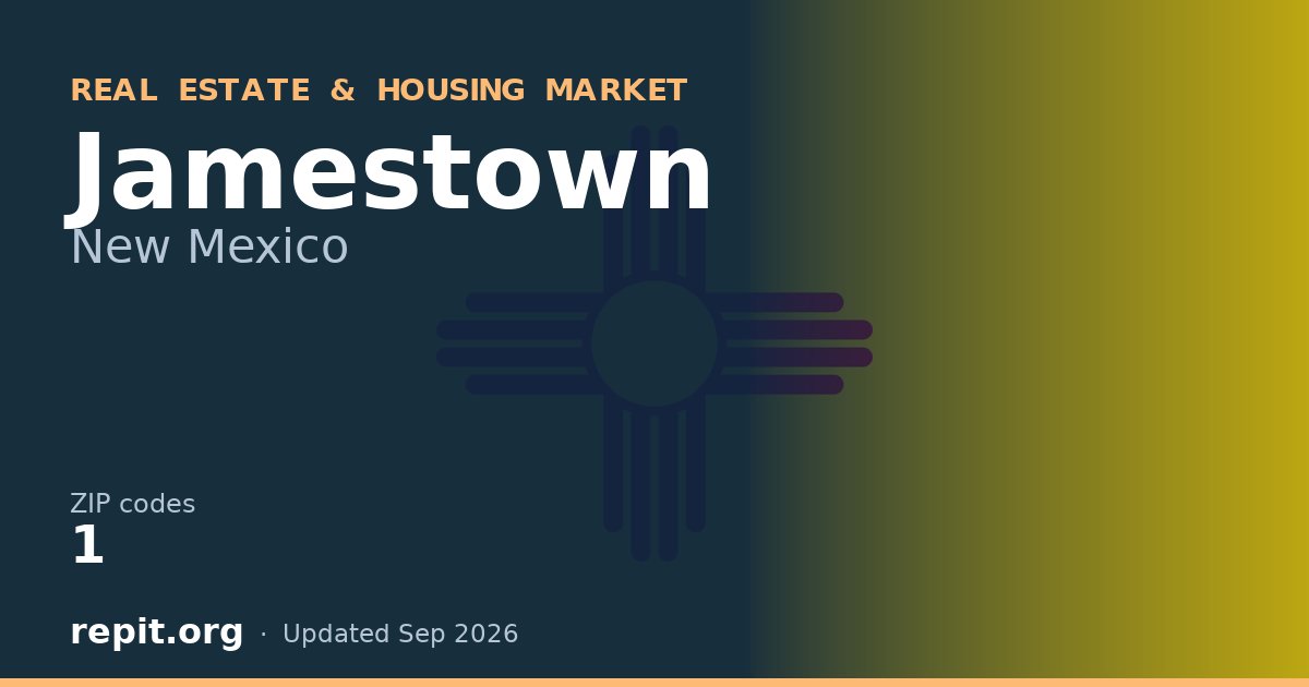 Jamestown, NM real estate and housing market — 1 ZIP code