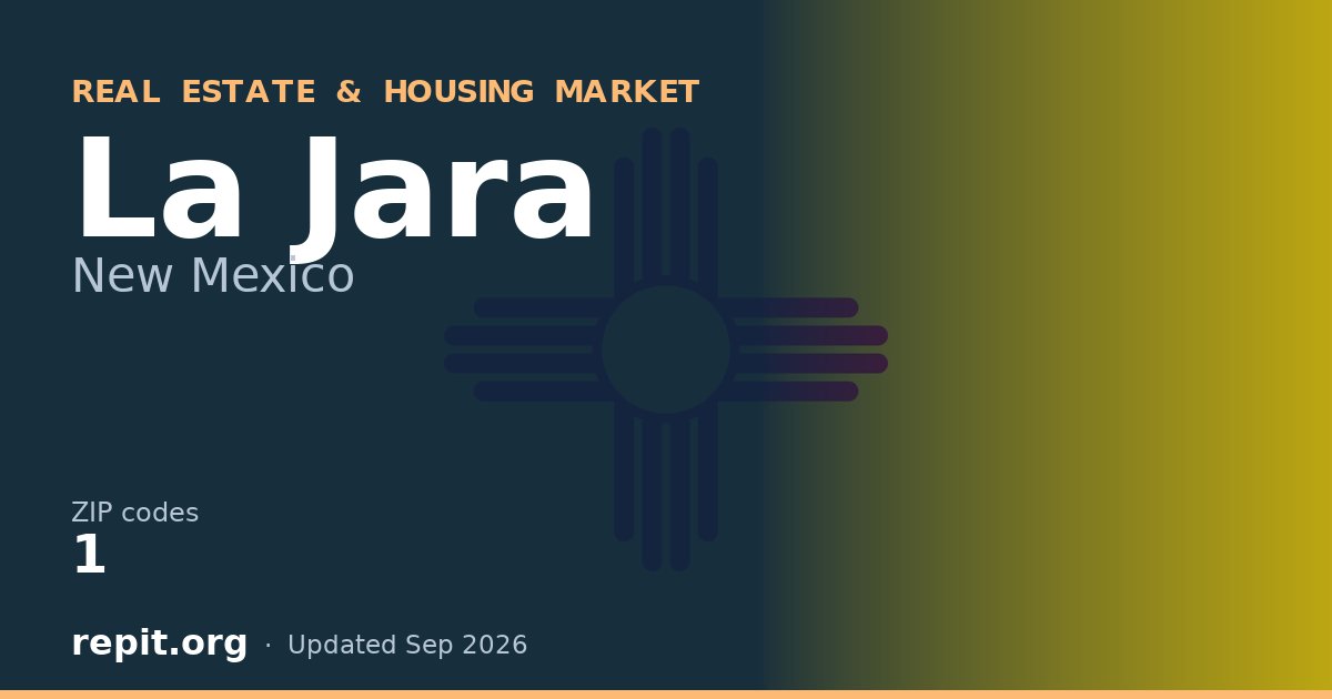 La Jara, NM real estate and housing market — 1 ZIP code