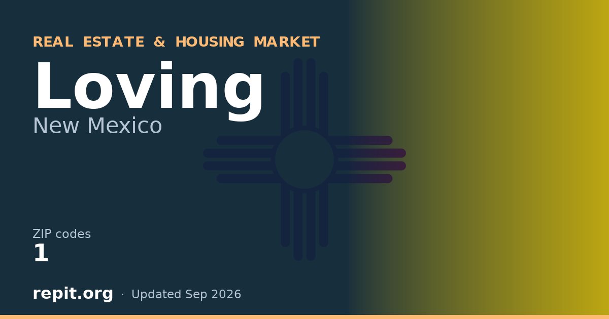 Loving, NM real estate and housing market — 1 ZIP code