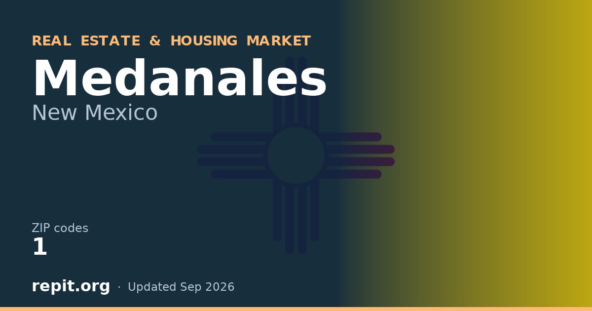 Medanales, NM real estate and housing market — 1 ZIP code