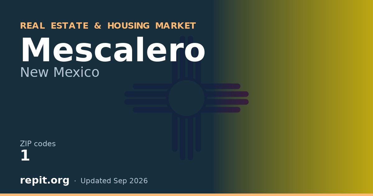 Mescalero, NM real estate and housing market — 1 ZIP code
