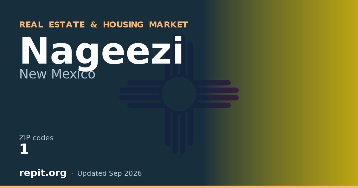 Nageezi, NM real estate and housing market — 1 ZIP code