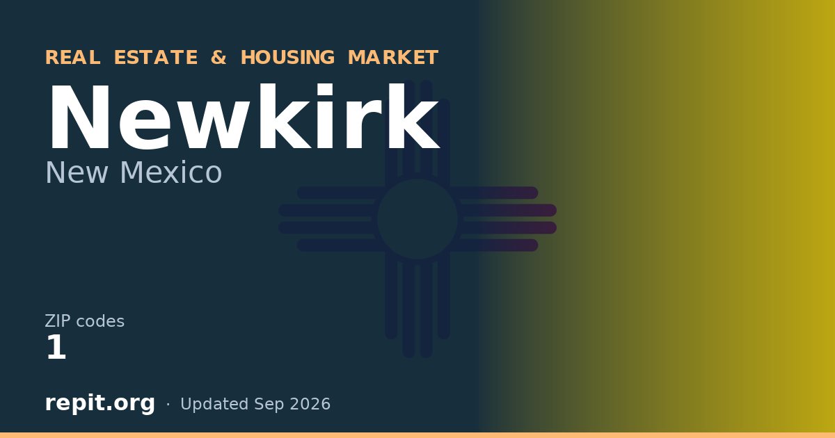 Newkirk, NM real estate and housing market — 1 ZIP code