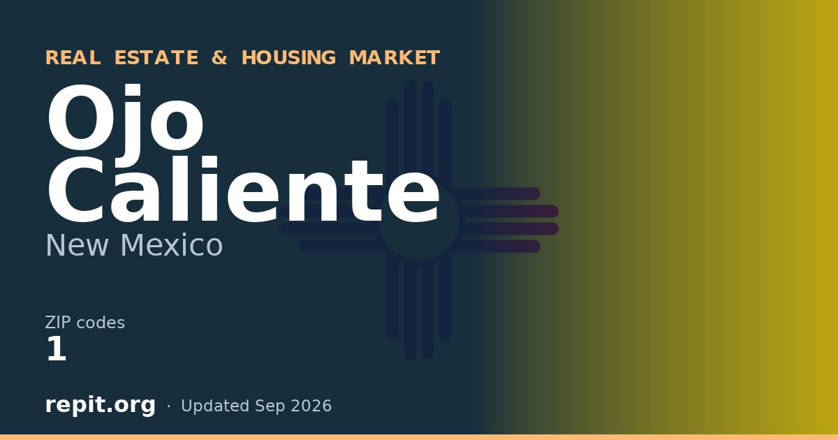 Ojo Caliente, NM real estate and housing market — 1 ZIP code
