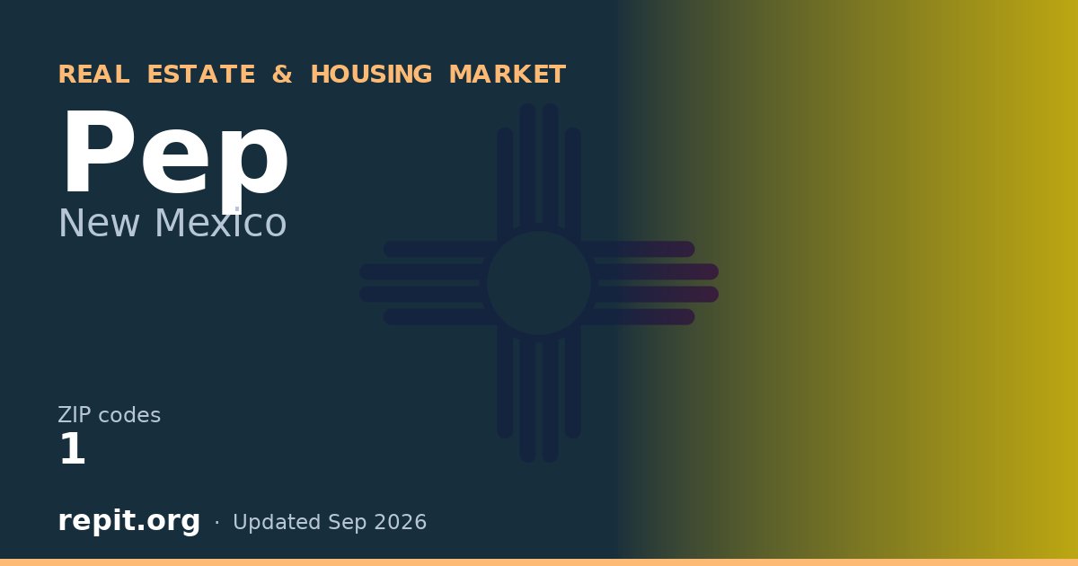 Pep, NM real estate and housing market — 1 ZIP code