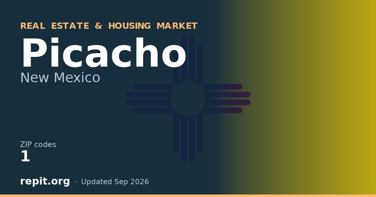 Picacho, NM real estate and housing market — 1 ZIP code