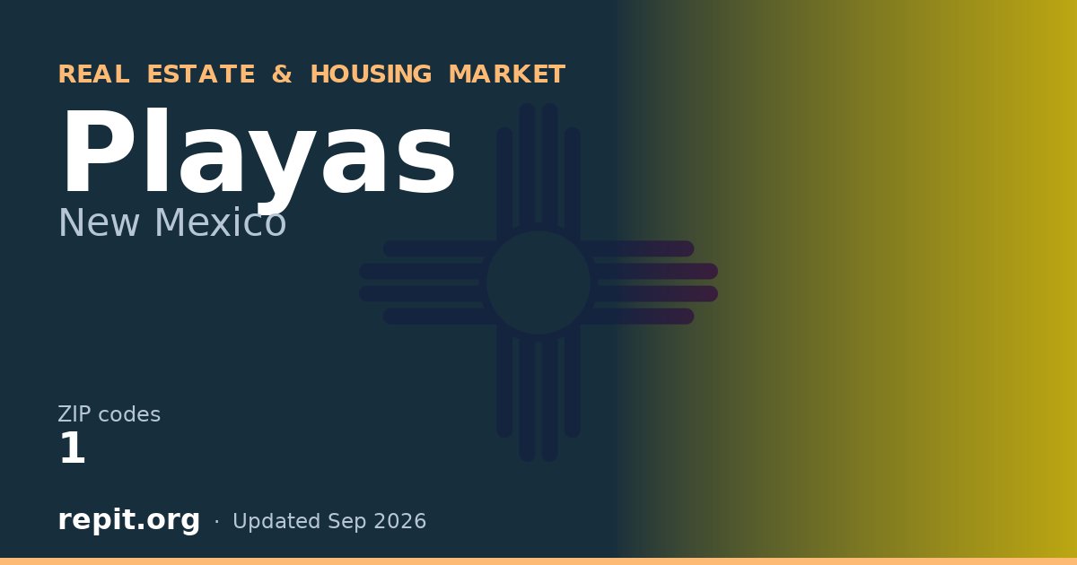 Playas, NM real estate and housing market — 1 ZIP code