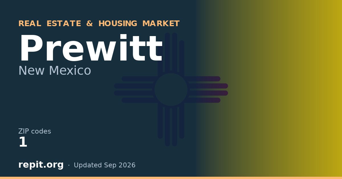 Prewitt, NM real estate and housing market — 1 ZIP code