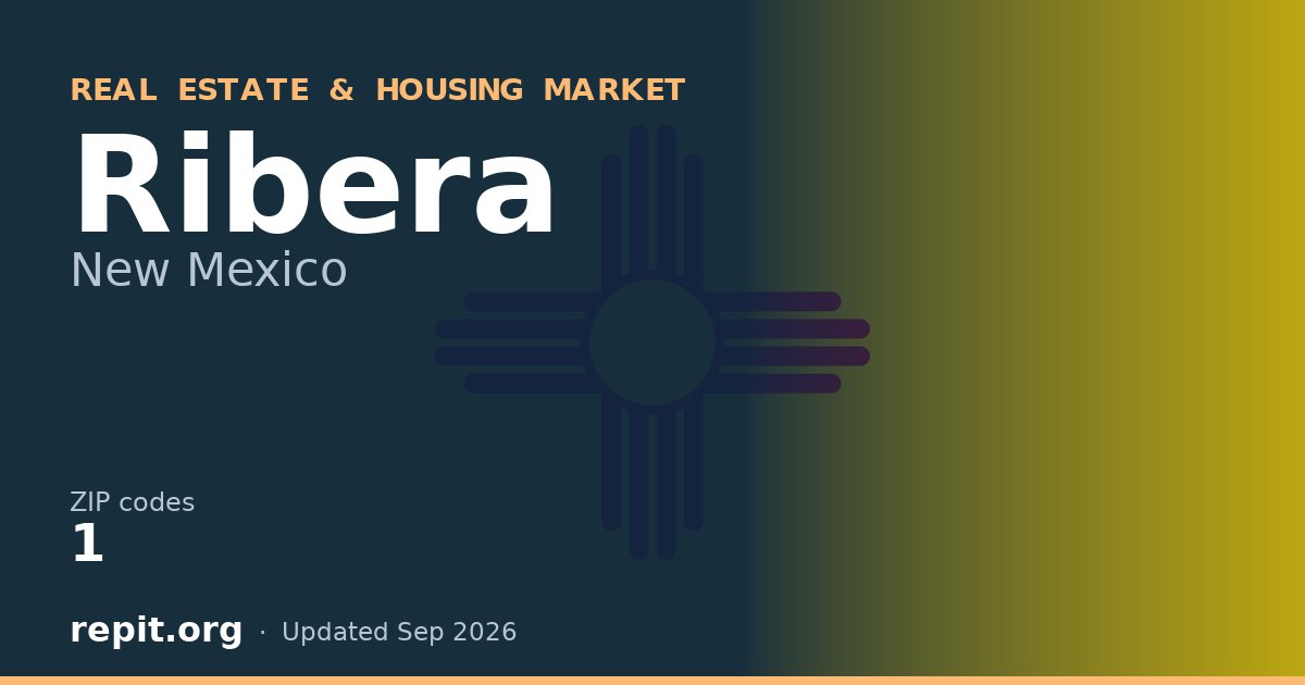 Ribera, NM real estate and housing market — 1 ZIP code
