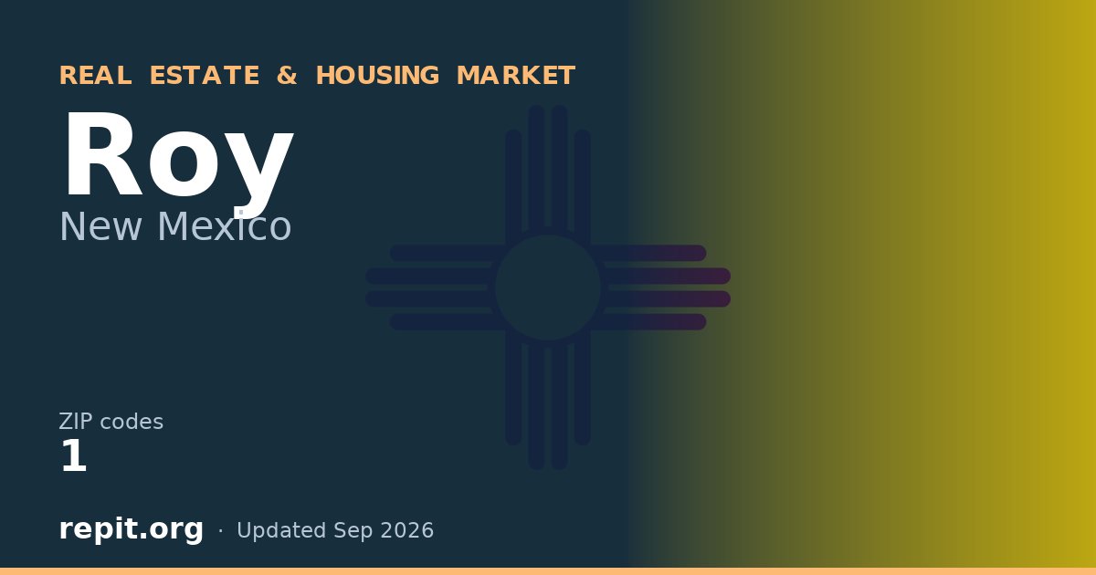 Roy, NM real estate and housing market — 1 ZIP code