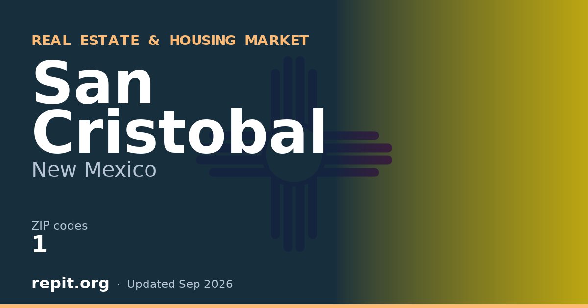 San Cristobal, NM real estate and housing market — 1 ZIP code