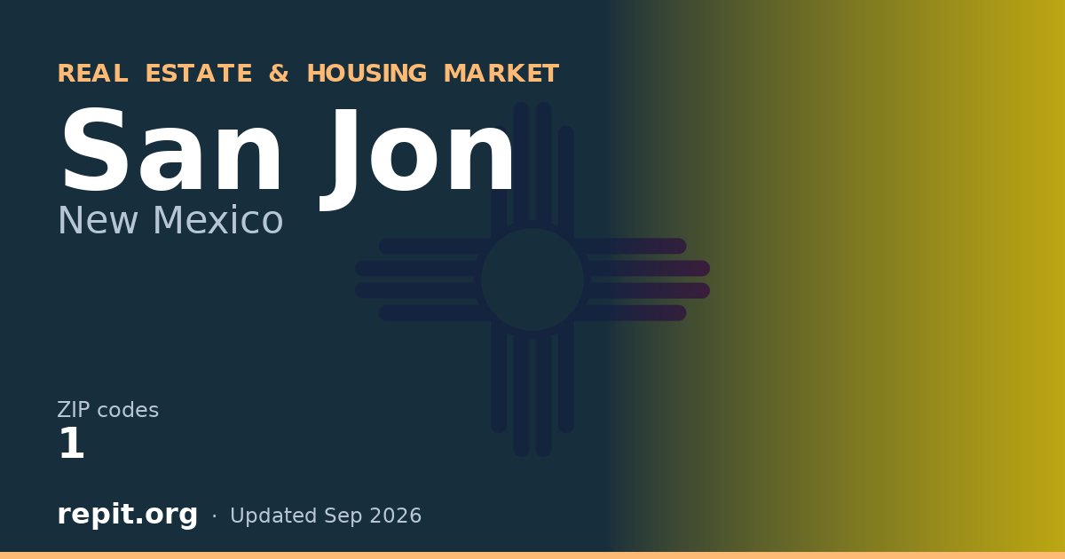 San Jon, NM real estate and housing market — 1 ZIP code