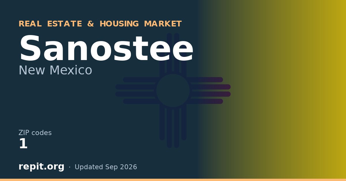Sanostee, NM real estate and housing market — 1 ZIP code