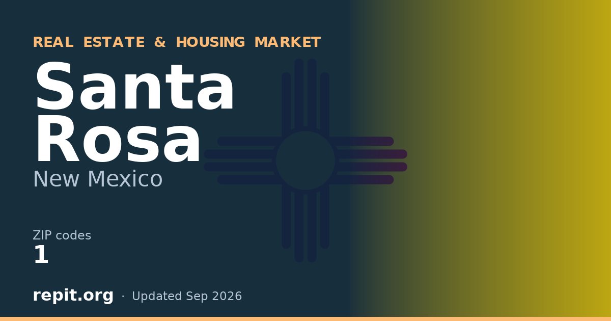 Santa Rosa, NM real estate and housing market — 1 ZIP code