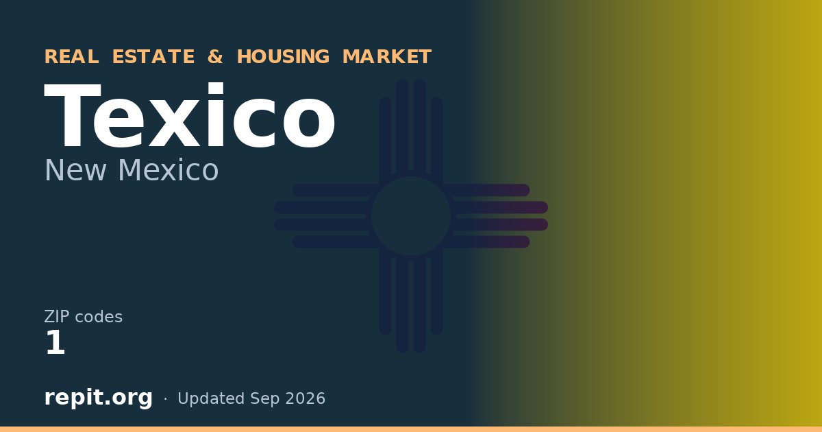 Texico, NM real estate and housing market — 1 ZIP code
