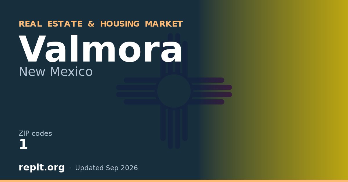 Valmora, NM real estate and housing market — 1 ZIP code