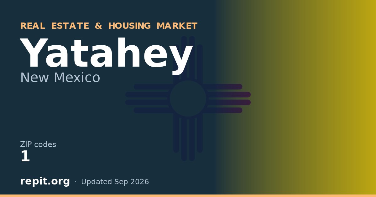 Yatahey, NM real estate and housing market — 1 ZIP code