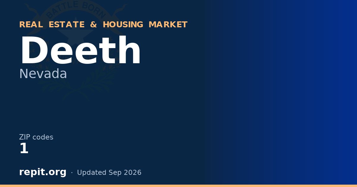 Deeth, NV real estate and housing market — 1 ZIP code