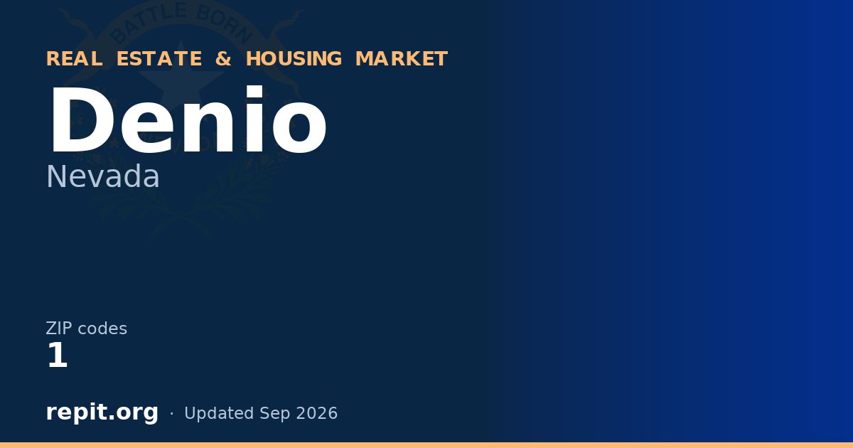 Denio, NV real estate and housing market — 1 ZIP code