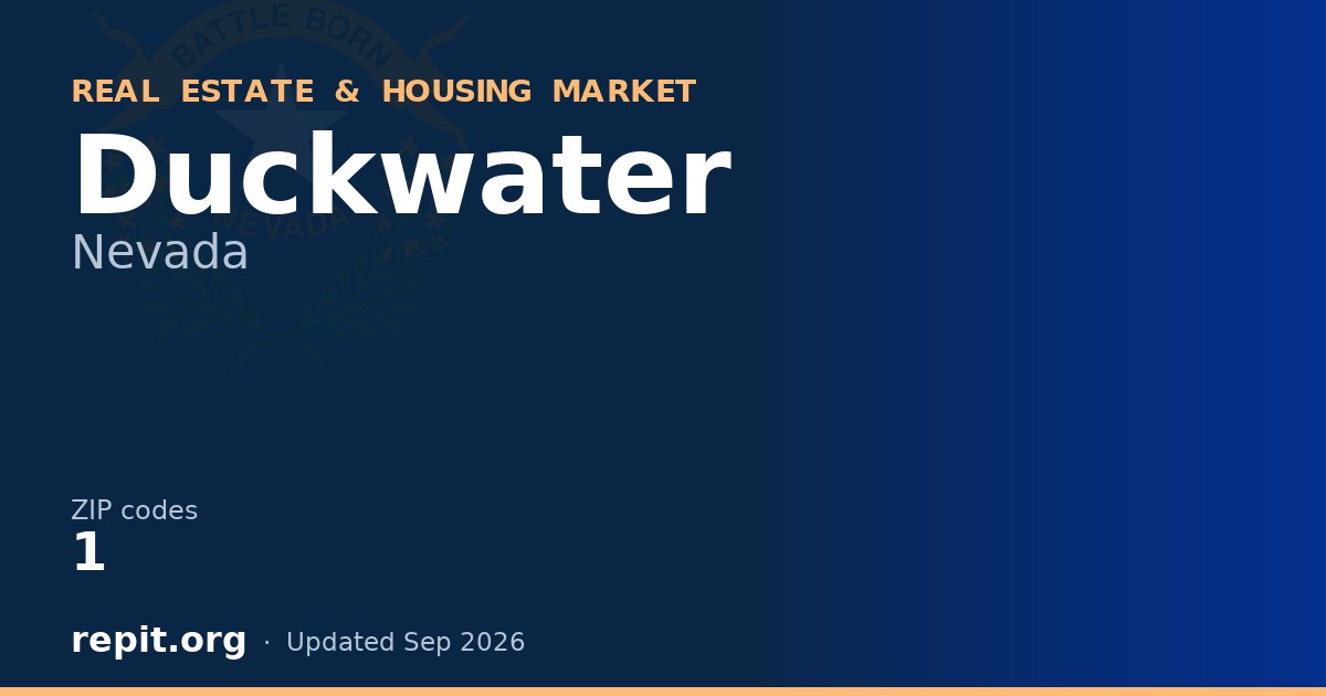 Duckwater, NV real estate and housing market — 1 ZIP code