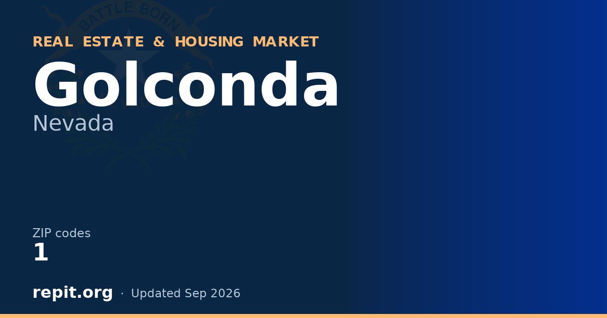 Golconda, NV real estate and housing market — 1 ZIP code