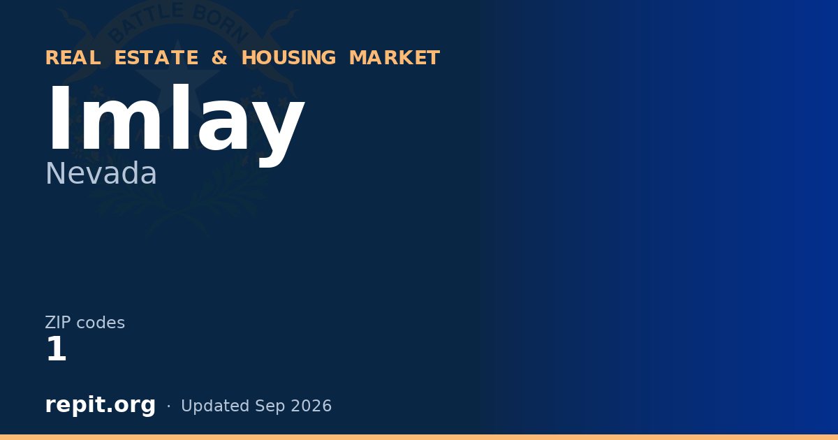 Imlay, NV real estate and housing market — 1 ZIP code