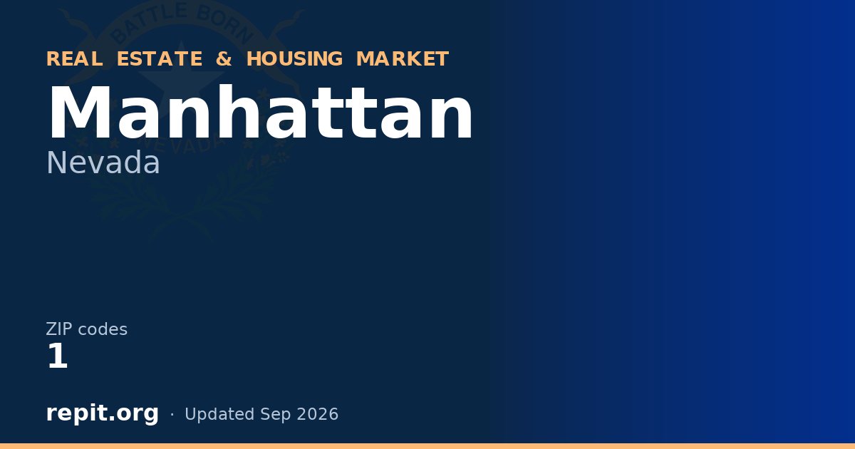 Manhattan, NV real estate and housing market — 1 ZIP code