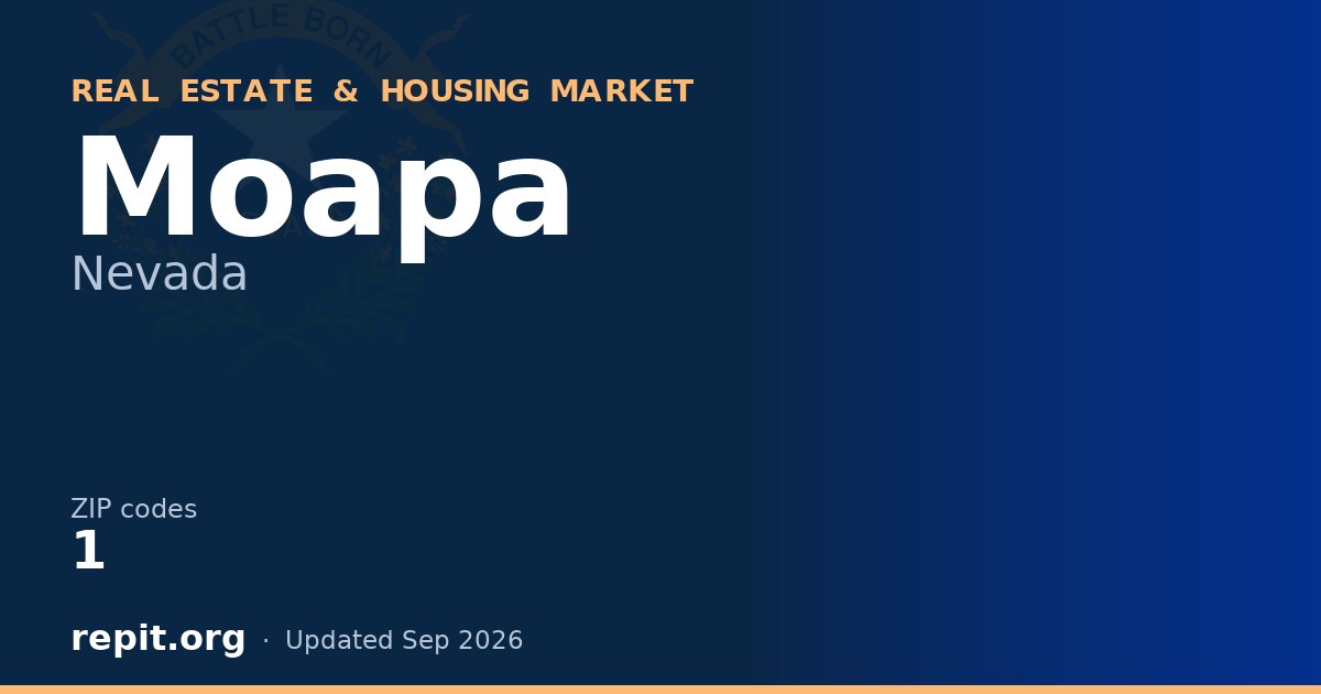 Moapa, NV real estate and housing market — 1 ZIP code