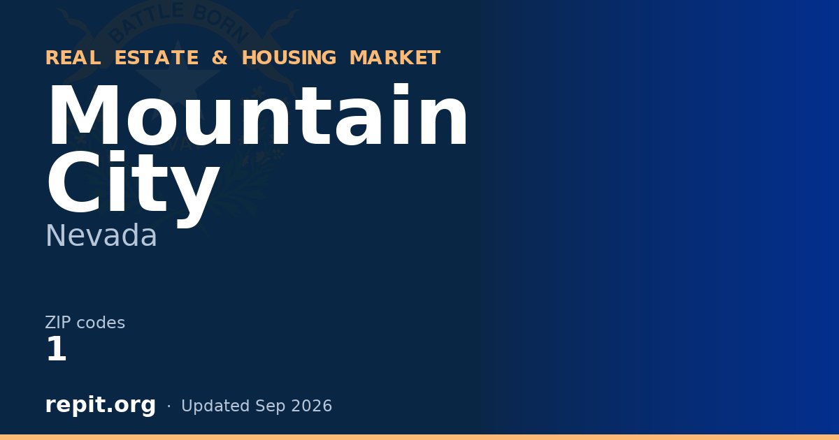 Mountain City, NV real estate and housing market — 1 ZIP code