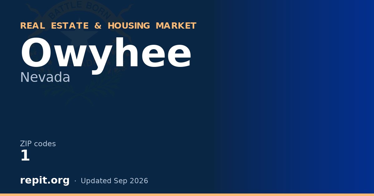 Owyhee, NV real estate and housing market — 1 ZIP code