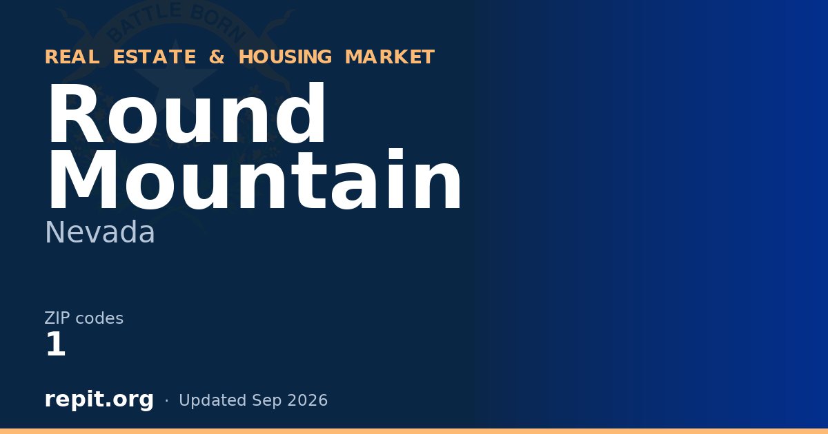 Round Mountain, NV real estate and housing market — 1 ZIP code