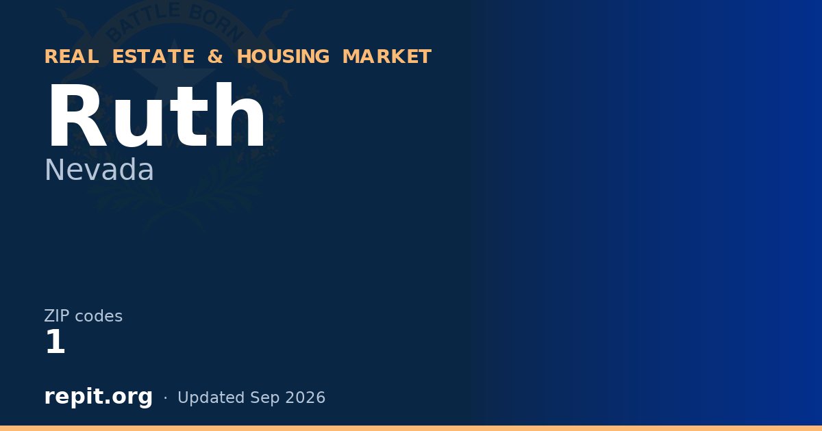 Ruth, NV real estate and housing market — 1 ZIP code