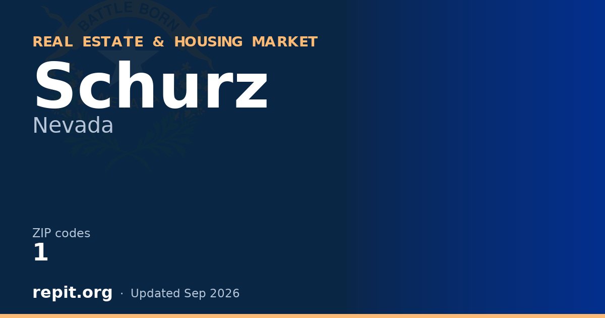 Schurz, NV real estate and housing market — 1 ZIP code