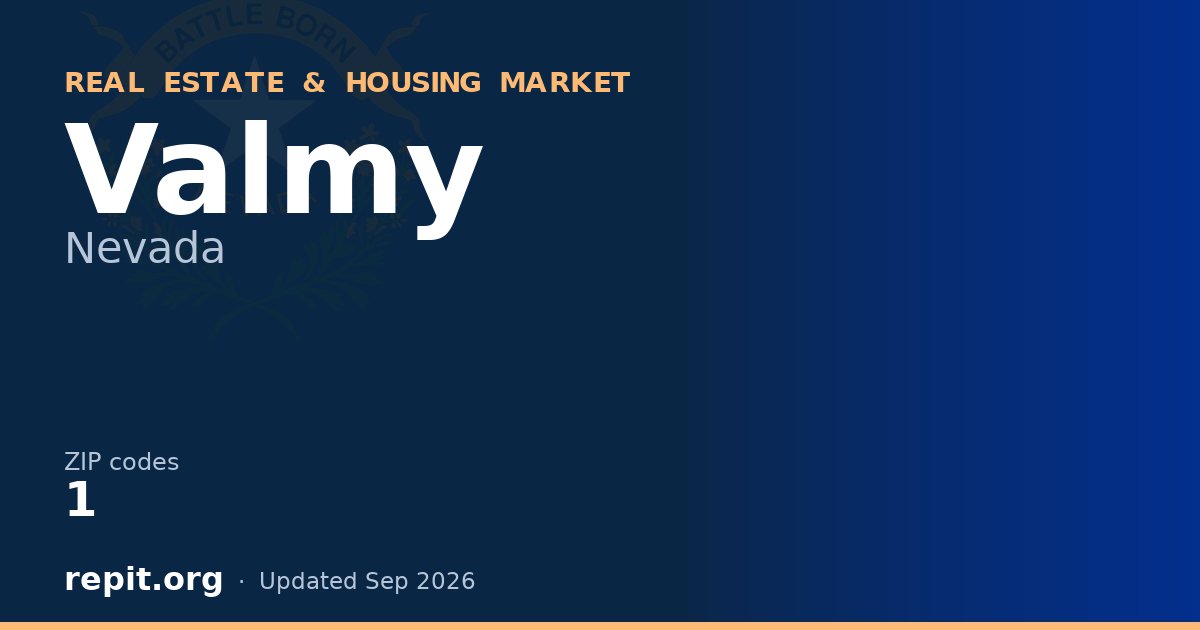 Valmy, NV real estate and housing market — 1 ZIP code