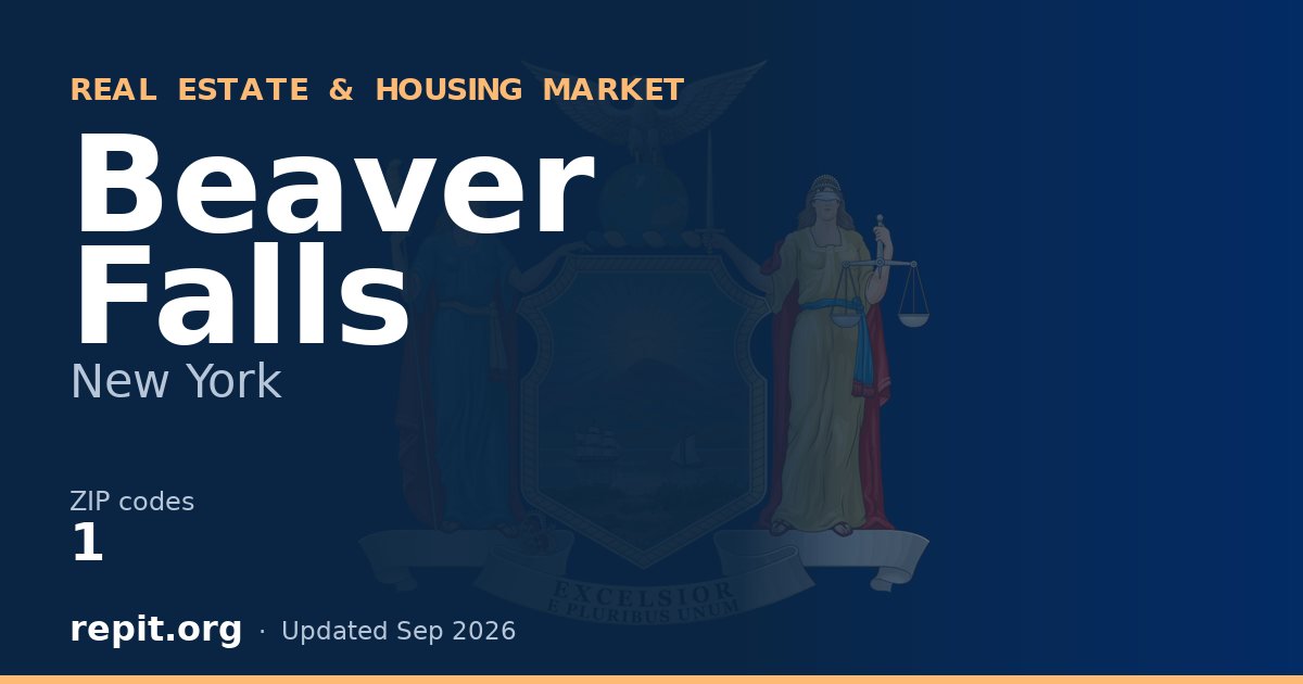 Beaver Falls, NY real estate and housing market — 1 ZIP code