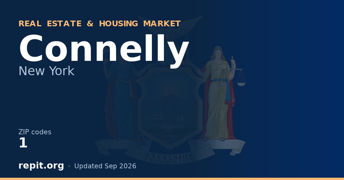 Connelly, NY real estate and housing market — 1 ZIP code