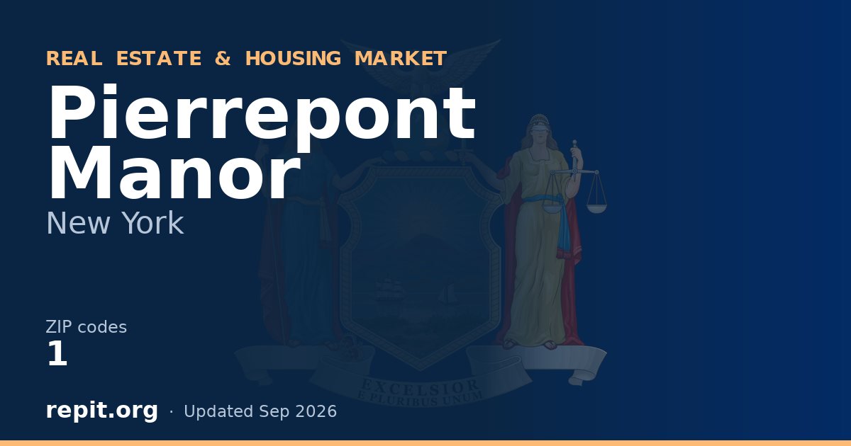 Pierrepont Manor, NY real estate and housing market — 1 ZIP code