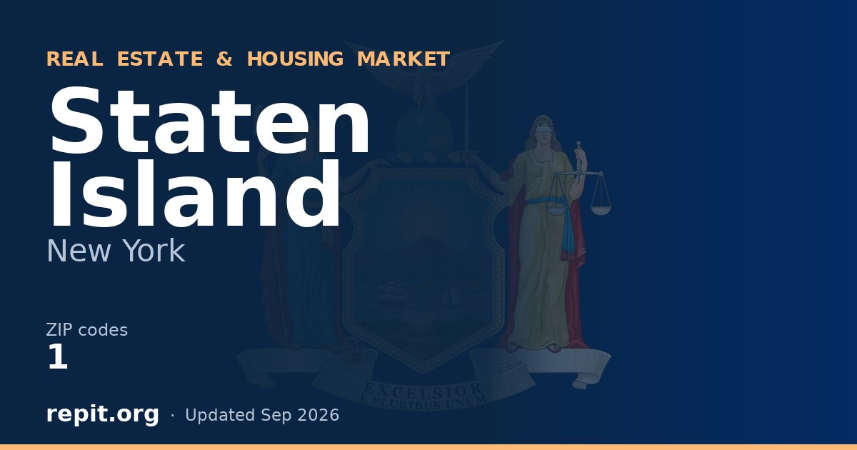 Staten Island, NY real estate and housing market — 1 ZIP code