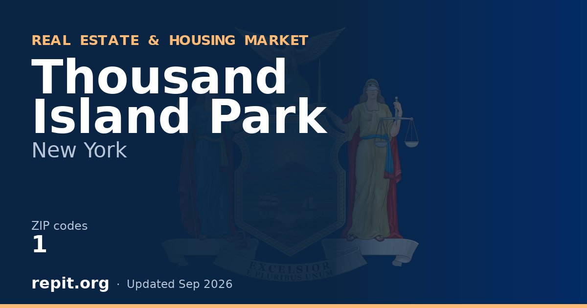 Thousand Island Park, NY real estate and housing market — 1 ZIP code
