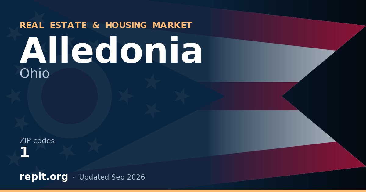 Alledonia, OH real estate and housing market — 1 ZIP code