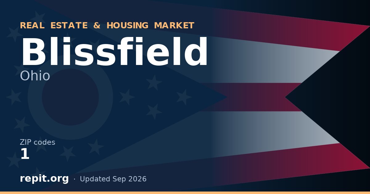 Blissfield, OH real estate and housing market — 1 ZIP code